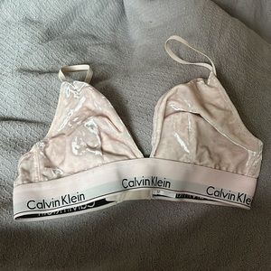 Pink Velvet Calvin Klein Bra